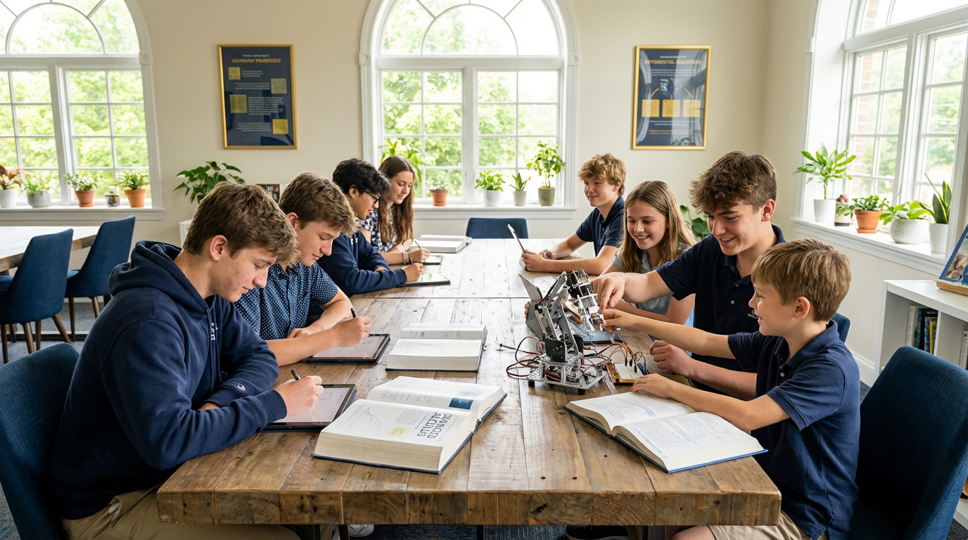 Students engaged in learning